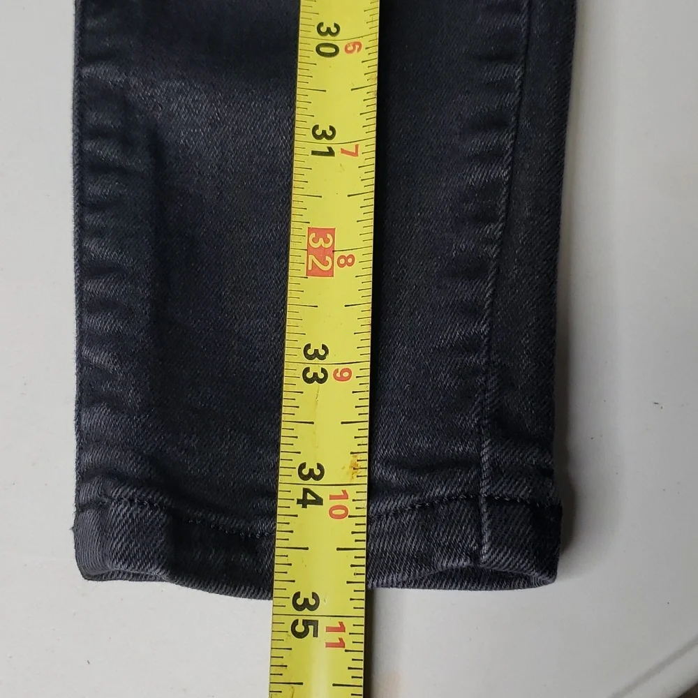 Everlane The Authentic Stretch High Rise Skinny Jeans Size 25 Cotton Modal Black